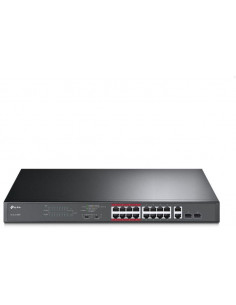 16 Port 10/100 Mbps + 2 Port Gigabit Rackmount  Switch with 16 Port PoE+