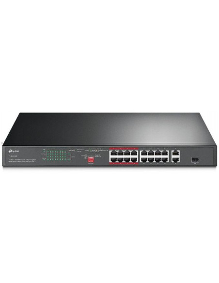 16 Port 10/100Mbps + 2 Port Gigabit Rackmount  Switch with 16 Port PoE+