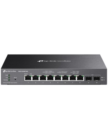 Omada 8 Port 2 5GBASE T and 2 Port 10GE SFP+ Smart Switch with 8 Port PoE+