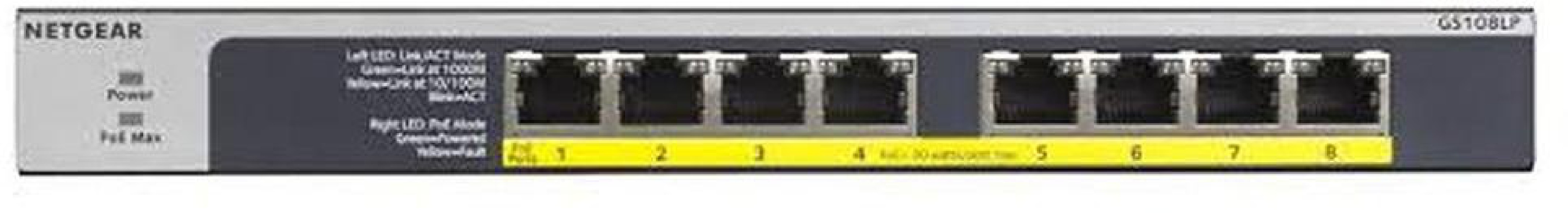 8PT POE/POE+ GIGABIT UNMANAGED SWCH