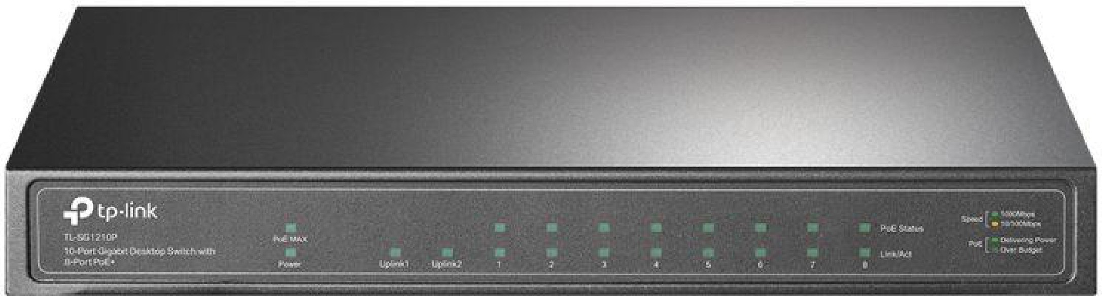10 Port Gigabit Switch with 8 Port PoE+