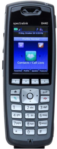 Spectralink 8440 zwart  excl  batterij/adapter  (z/Lync)