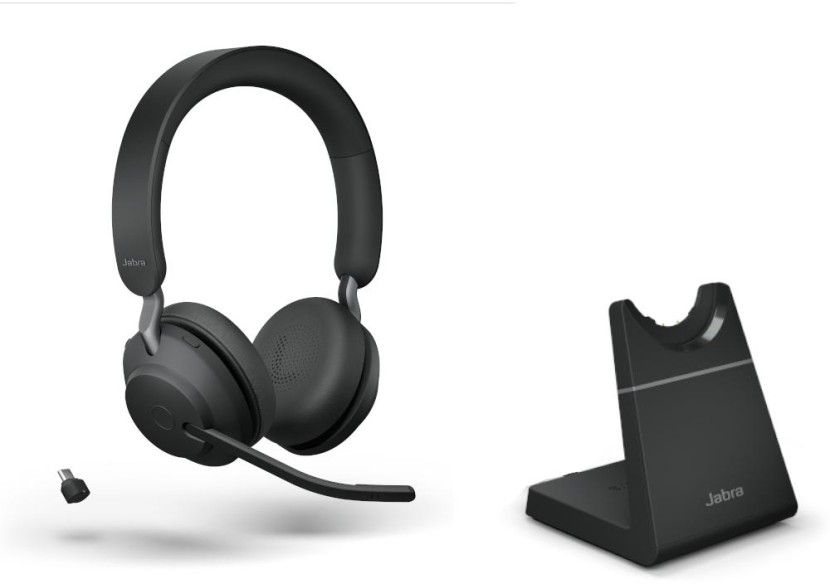 Jabra Evolve2 65 Link380c MS Stereo + Stand Black
