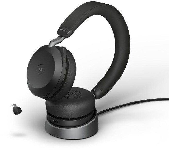 Jabra Evolve2 75 Link380c UC Stereo Stand  Black