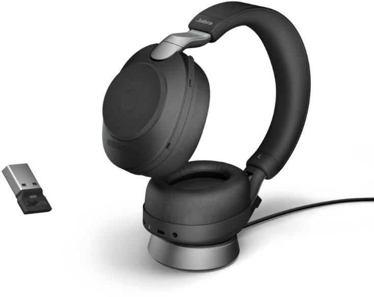 Jabra Evolve2 85 Link380a UC Stereo Stand Black