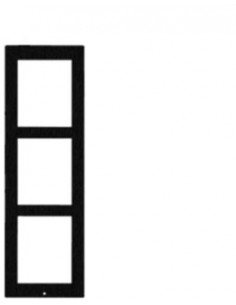 2N Opbouw installatie afdekframe frame for 3 modules   black