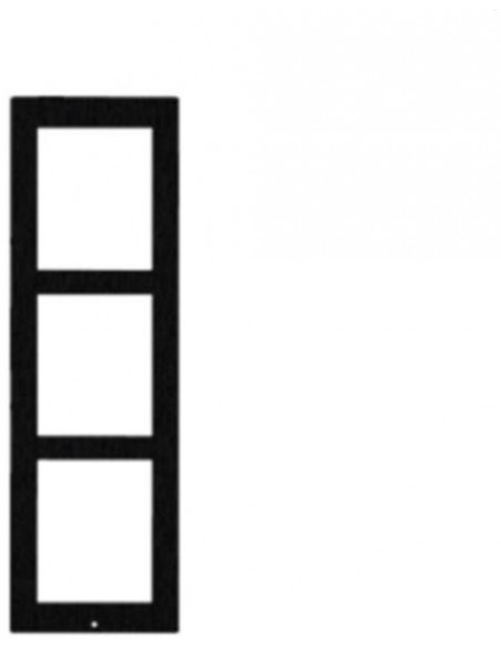 2N Opbouw installatie afdekframe frame for 3 modules   black